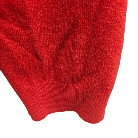 Gca Red Long-Sleeve Polka Dot Sweater With Pockets & Decorative Buttons - Picture 7 of 9